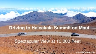 Driving to Haleakala Summit 10000 Feet  Maui Hawaii  CarNichiWacom [upl. by Ronym]