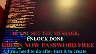 SATA HDD UNLOCK ATA PASSWORD TUTORIAL [upl. by Drus]