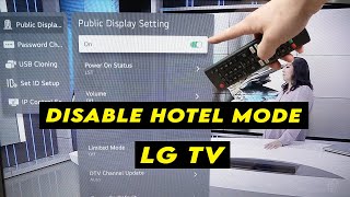 LG Smart TV How to Disable Hotel Mode [upl. by Rehpotsihrc]