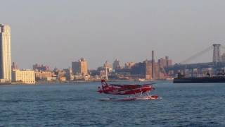 Seaplane takeoff East River NYC destination The Hamptons [upl. by Nedac237]