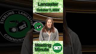 Meeting Minute  Lancaster October 7 2024 [upl. by Motteo]