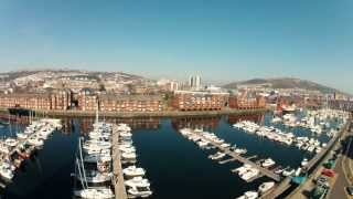 Swansea Bay Swansea Marina Swansea Beach DJI Phantom [upl. by Alleris114]