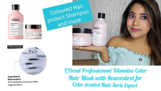 LOreal Professionnel Vitamino Color Hair Shampoo amp Mask for Colortreated Hair Serie ExpertMeghna [upl. by Christal]