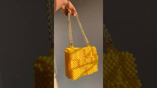 The Bottega Cassette Beaded Bag💛✨ beadingtutorial shorts new [upl. by Annairdna]