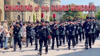 WINDSOR CASTLE GUARD Band and Bugles of The Rifles with Queen’s Gurkha Signals  9th May 2024 [upl. by Hashimoto1]