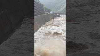 Dam controlled the flood successfully by dam gates opening [upl. by Llechtim3]