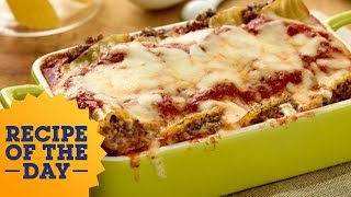 Recipe of the Day Giadas Beef and Cheese Manicotti  Everyday Italian  Food Network [upl. by Mitch]