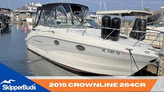 2015 Crownline 264CR Boat Tour SkipperBuds [upl. by Relyuc]