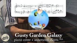 quotGusty Garden Galaxyquot from quotSuper Mario Galaxyquot  Piano Cover  Sheets [upl. by Weywadt]