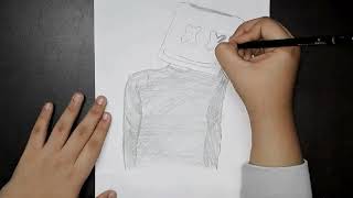 How to Draw Marshmallow  Step by Step  Easy Drawing [upl. by Leterg]