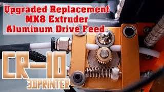 ✔ CR10 Replacement MK8 Extruder Aluminum Drive Feed  MacEwen3D [upl. by Goggin717]