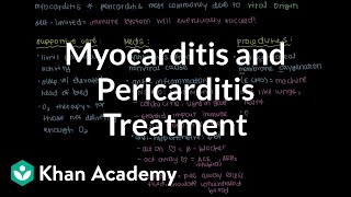 Myocarditis and pericarditis treatment  Circulatory System and Disease  NCLEXRN  Khan Academy [upl. by Heyman852]