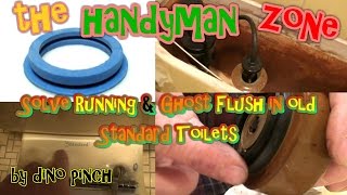 replace FEATHER WASHER flush valve old Standard toilet [upl. by Ymaral]