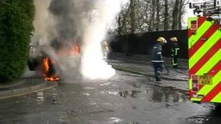 Worsley car fire 090209 [upl. by Codel]