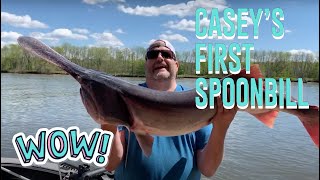 Snagging for Spoonbill  Paddle Fish on the Osage River  Benton County Missouri [upl. by Eniroc]