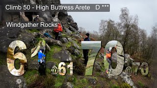 Climb 50  Day 4  High Buttresss Arete  Windgather Rocks  Peak District [upl. by Korff]