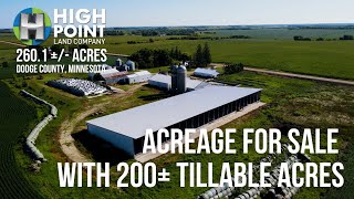 Enormous Cattle Feedlot With 260 Acres Of Row Crops  Dodge County Minnesota [upl. by Ynej49]