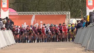 Cyclocross SintNiklaas Women Elite 50fps 19 Feb 2022 [upl. by Joed606]