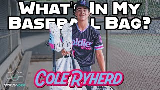 Whats In My Baseball Bag With Middle Infielder Cole Ryherd [upl. by Ahsiekan]