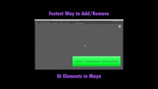 Maximizing Work Area in Maya Fastest Way To Remove or Add Ui Elements in Maya autodesk tutorial [upl. by Losiram]