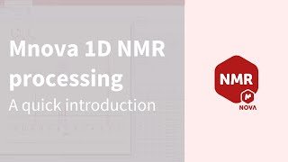 Mnova 1D NMR processing  A quick introduction [upl. by Queri737]