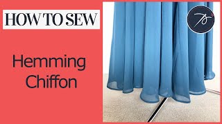 How to Hem a Chiffon Bridesmaid Prom or Formal Layered Dress [upl. by Cosette]