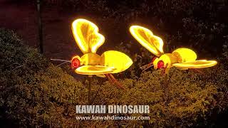 Colourful Bee Lights LED Acrylic Insects Lighting Swarm Bees Flying Lights Factory Sale [upl. by Aihsatsan427]