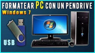 Cómo formatear un PC Windows 7 sin CD  Sistema fácil y rápido [upl. by Cornwall449]