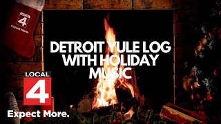 Holiday Fireplace Yule Log with Christmas Music from Detroit [upl. by Asiilanna]