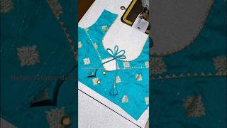 Blouse ki back design ki cutting and stitching full video blouse shortvideo fashion trending [upl. by Enamrej603]