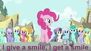 Pinkie Pie  Smile Smile Smile  sing along S2E18 On screen lyrics [upl. by Dreyer663]