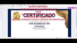 CERTIFICADOS DE CURSOS ONLINE P ATIVIDADES COMPLEMENTARES POR R5 CADA – Certificado de 20 Horas [upl. by Batruk]