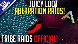 JUICY LOOT FROM ABERRATION RAIDS  Tribe Raids Official PvP  Ark Survival Evolved [upl. by Iad]