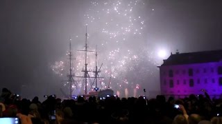 Amsterdam New Year Eve Firework  Nieuwjaar Vuurwerk Scheepvaartmuseum [upl. by Norbel]