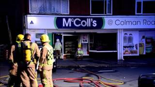 Fire at McColls shop on Colman Road Norwich [upl. by Aljan]