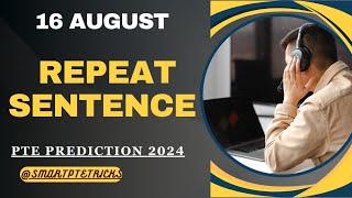 PTE Speaking Repeat Sentence August 2024  repeat sentence practice pte [upl. by Nirre548]