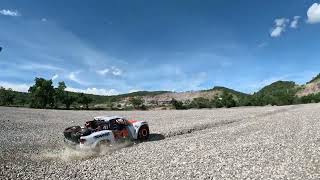 Super fast Speed RC UDR Racer Traxxas 17 scale 4x4 [upl. by Hceicjow]