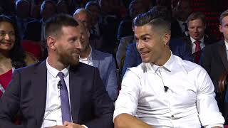 Lionel Messi amp Cristiano Ronaldo Joke At UEFA Champions League Draw [upl. by Iffar]