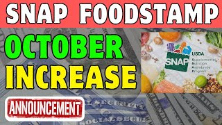 SNAP Food Stamp INCREASE in October  2025 EBT COLA Increase ANNOUNCEMENT for Food Stamps [upl. by Kinemod660]