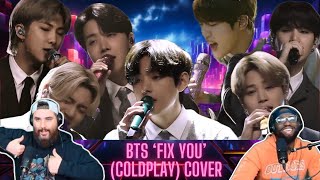 BTS Performs Fix You Coldplay Cover  MTV Unplugged REACTION [upl. by Attinahs]