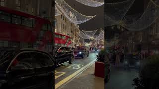 Christmas in London😍 centrallondon oxfordcircus regentstreet christmaslights londonlights [upl. by Sirod]