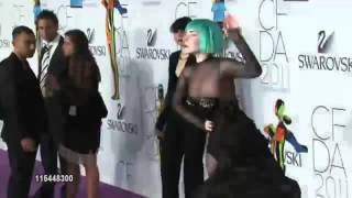 Lady GAGA CFDA Fashion Awards 2011 HD [upl. by Atoiyanap]