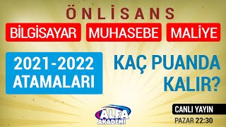 Önlisans Bilgisayar Programcılığı Muhasebe Maliye 20212022 KPSS atama puanları ne olur [upl. by Dnesnwot]