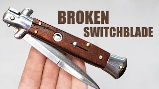 Italian Stiletto Switchblade Knife Restoration [upl. by Asaert]