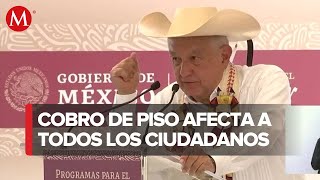 AMLO insta a combatir el derecho de piso y proteger a los jóvenes de las drogas [upl. by Churchill]