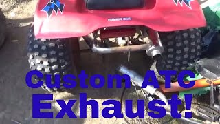 1984 Honda ATC 200X 200S Engine Swap Building a Custom Exhaust [upl. by Yalc983]