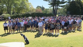 Boston sports legends among hundreds who hit links for AJ Quetta golf fundraiser [upl. by Nosyrb]