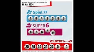 LOTTO 6aus49Gewinnzahlen von Samstag 11052024 [upl. by Nnaitsirk651]