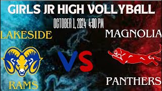 Lakeside vs Magnolia  Junior High Volleyball 2024 [upl. by Ilime433]