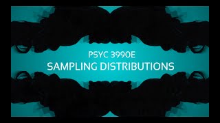 Sampling Distributions  UGA Statistics [upl. by Atirec]